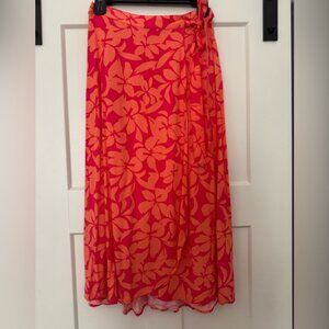J. Crew Hot Pink and Orange Skirt